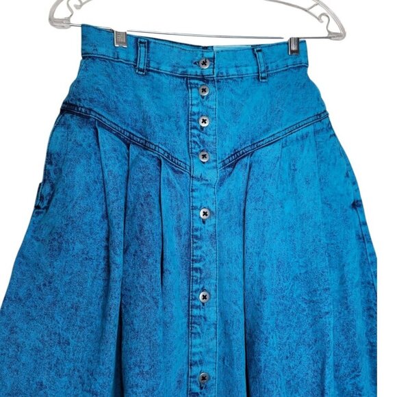 VTG 80s Sundance Size S/M Denim Jacket Skirt Set Acid Wash Country Western Long - Picture 14 of 15